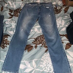 Old Navy light destroyed denim